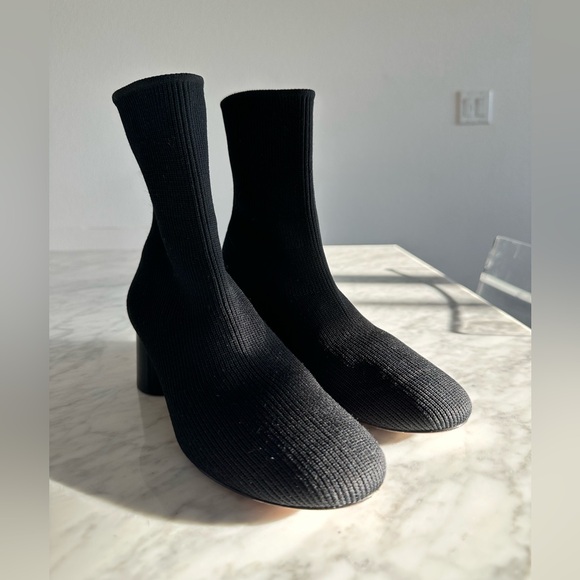 Vince Tasha Black Knit Boots - Picture 8 of 13